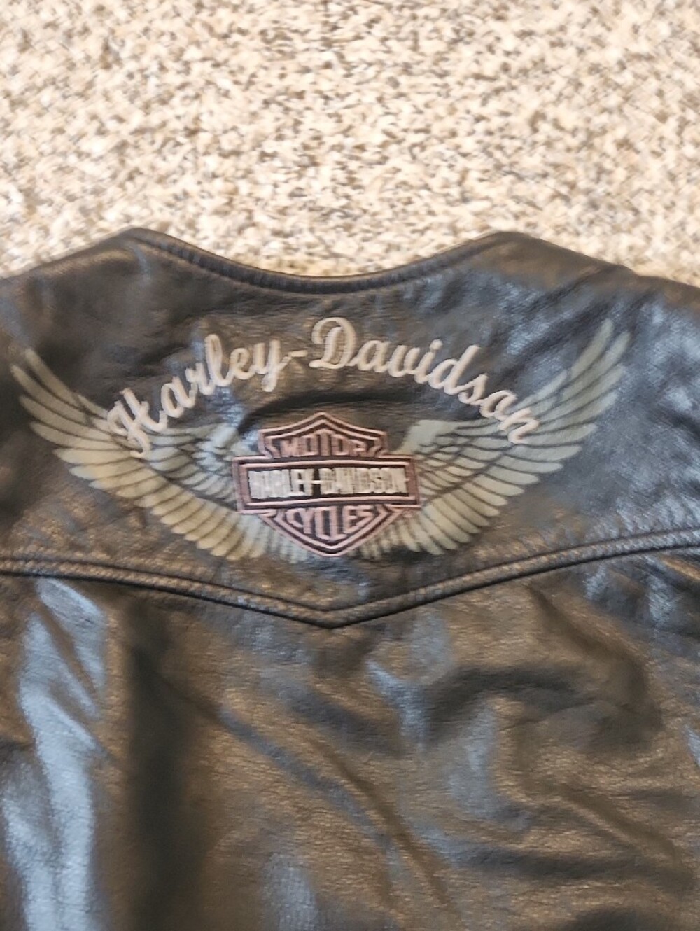 Harley-Davidson Women's Black Leather Lace-Side Riding Vest EUC - Picture 8 of 10